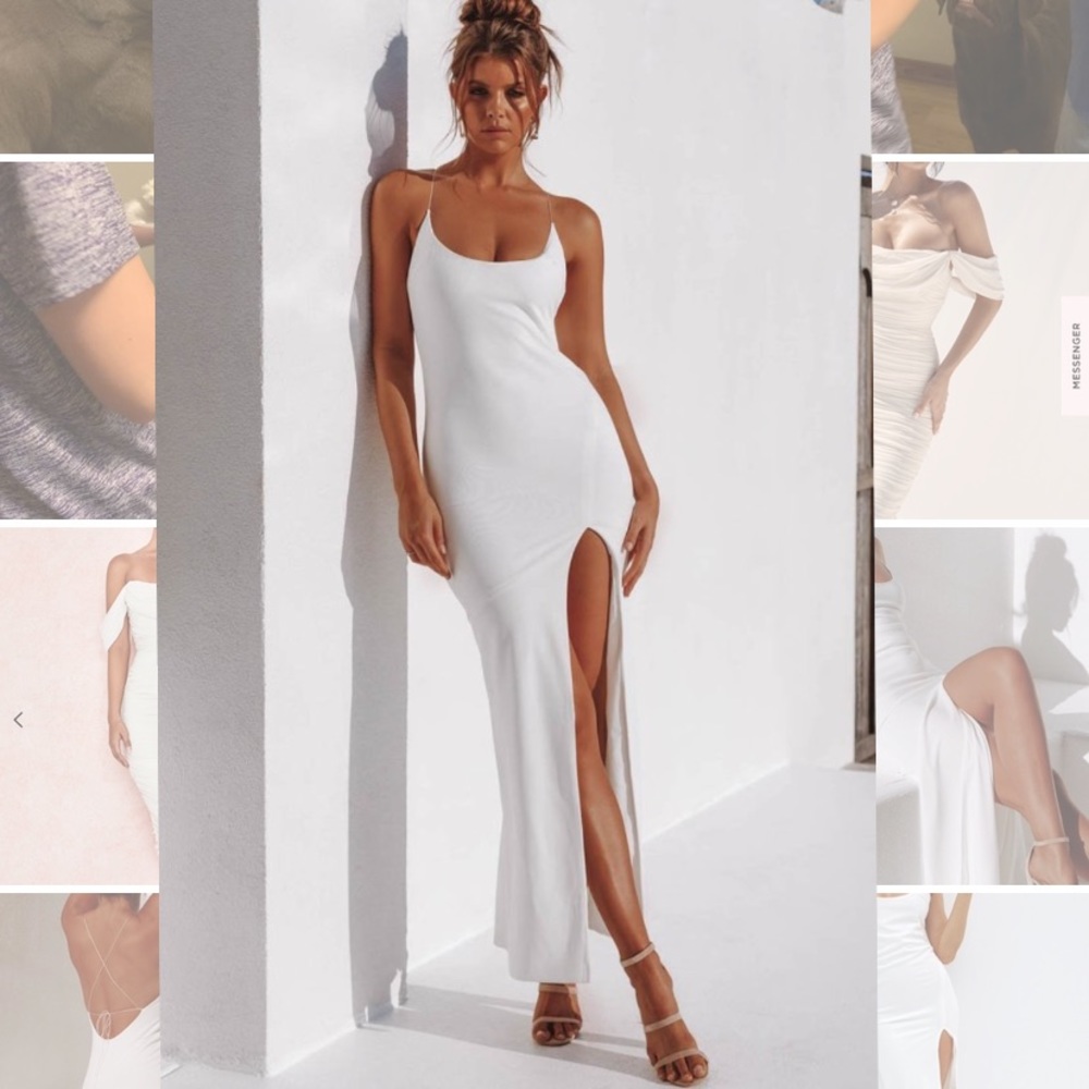 Gorgeous white formal prom/wedding dress